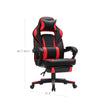 Adjustable Office Chair – Fabric – Black and Red – Ergonomic Design with Footrest and Lumbar Support