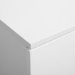 Floor Cabinet – Engineered Wood – White – Double Door with Adjustable Shelves and Buffer Hinges
