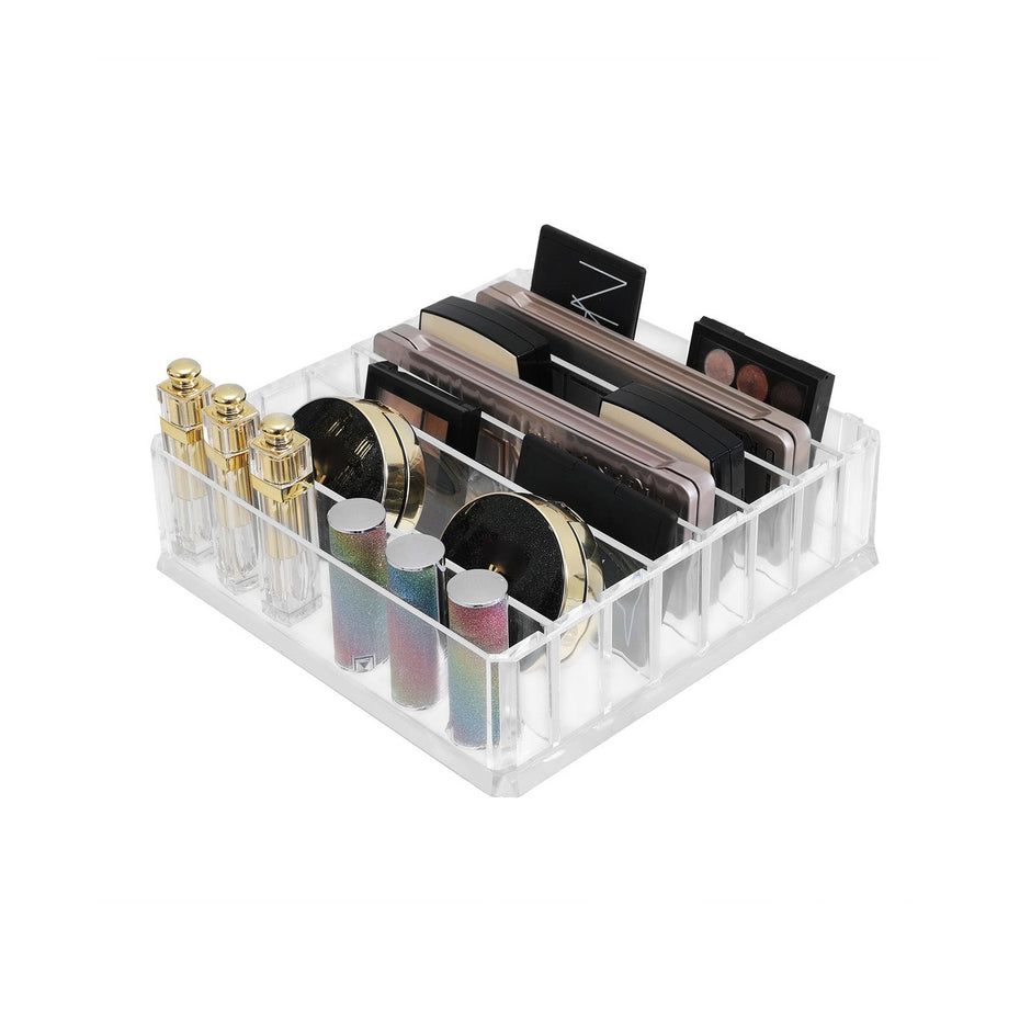 Makeup Organiser – Acrylic – Transparent – 7 Adjustable Shelves