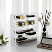 Makeup Organiser – Acrylic – Transparent – 7 Adjustable Shelves