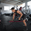 Adjustable Foldable Weight Bench – Steel – Black and Red – Tilting Backrest and Seat