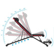 Adjustable Foldable Weight Bench – Steel – Black and Red – Tilting Backrest and Seat
