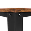 Coffee Table – Wood and Metal – Rustic Brown – Industrial Design with Storage Shelf