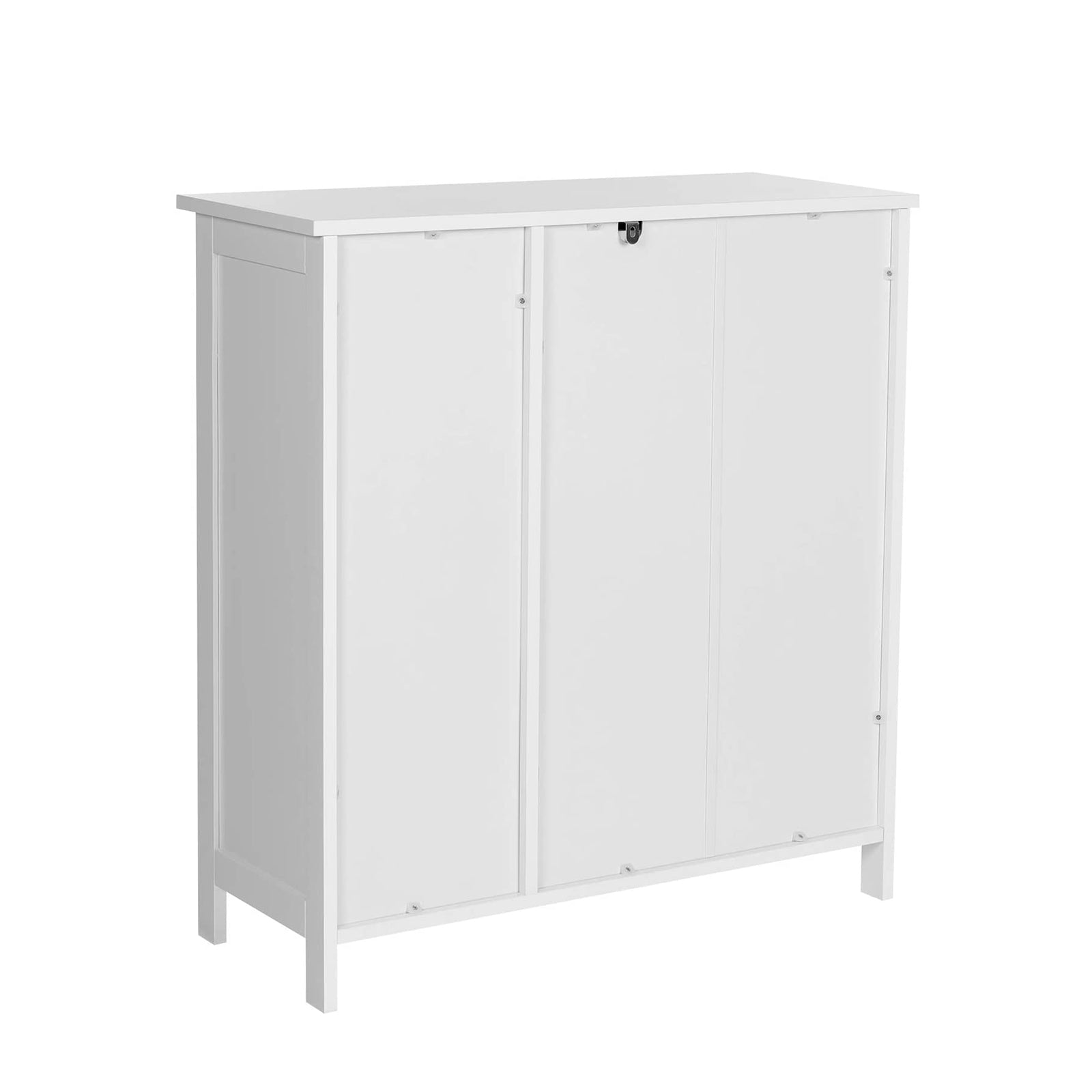 Bathroom Cabinet – Wood – Matte White – Adjustable Shelves and Drawer Storage