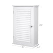 Wall Cabinet – Wooden – White – Adjustable Shelf and Shutter Door