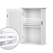 Wall Cabinet – Wooden – White – Adjustable Shelf and Shutter Door