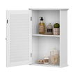 Wall Cabinet – Wooden – White – Adjustable Shelf and Shutter Door