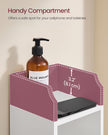 Slim Bathroom Storage Cabinet – Wood – White – Freestanding with Adjustable Shelves