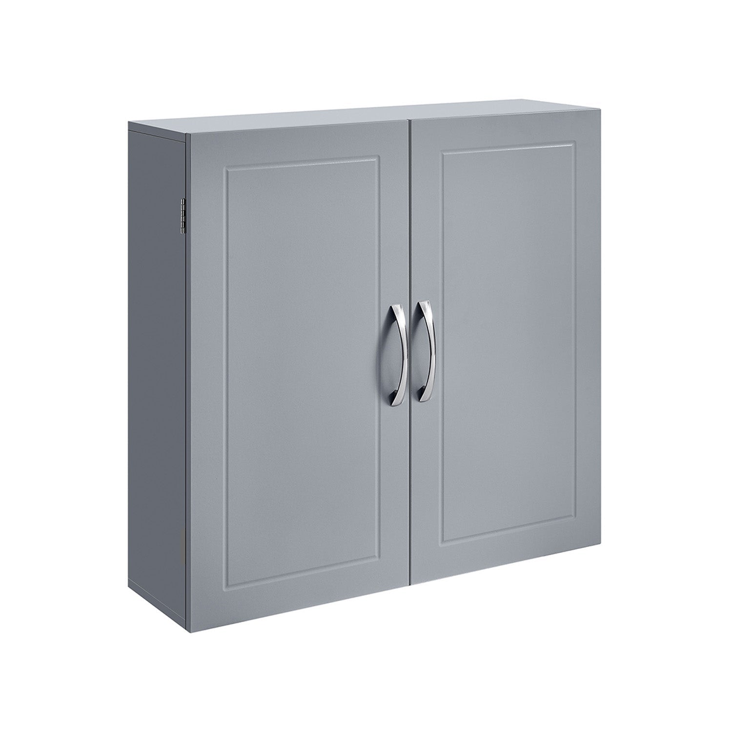 Wall-Mounted Bathroom Cabinet – Wood – Dove Grey – Adjustable Shelves