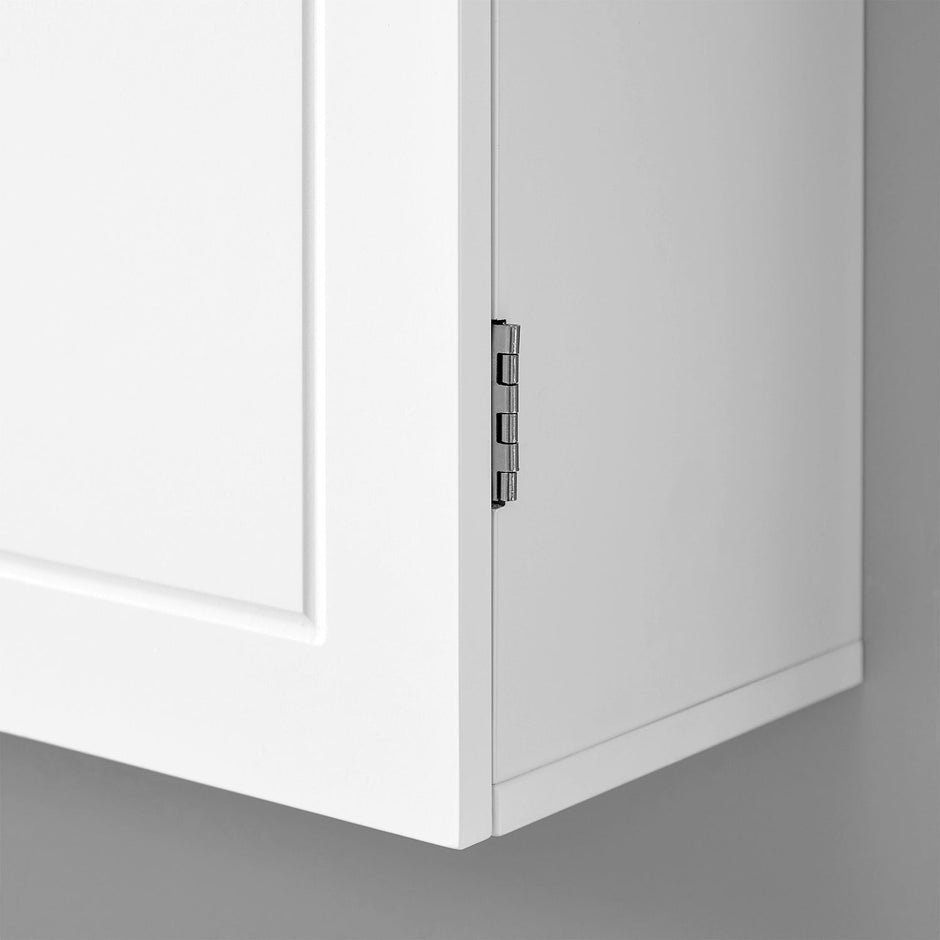 Wall-Mounted Bathroom Cabinet – MDF – Cloud White – Adjustable Shelves