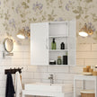 Wall-Mounted Bathroom Cabinet – MDF – Cloud White – Adjustable Shelves