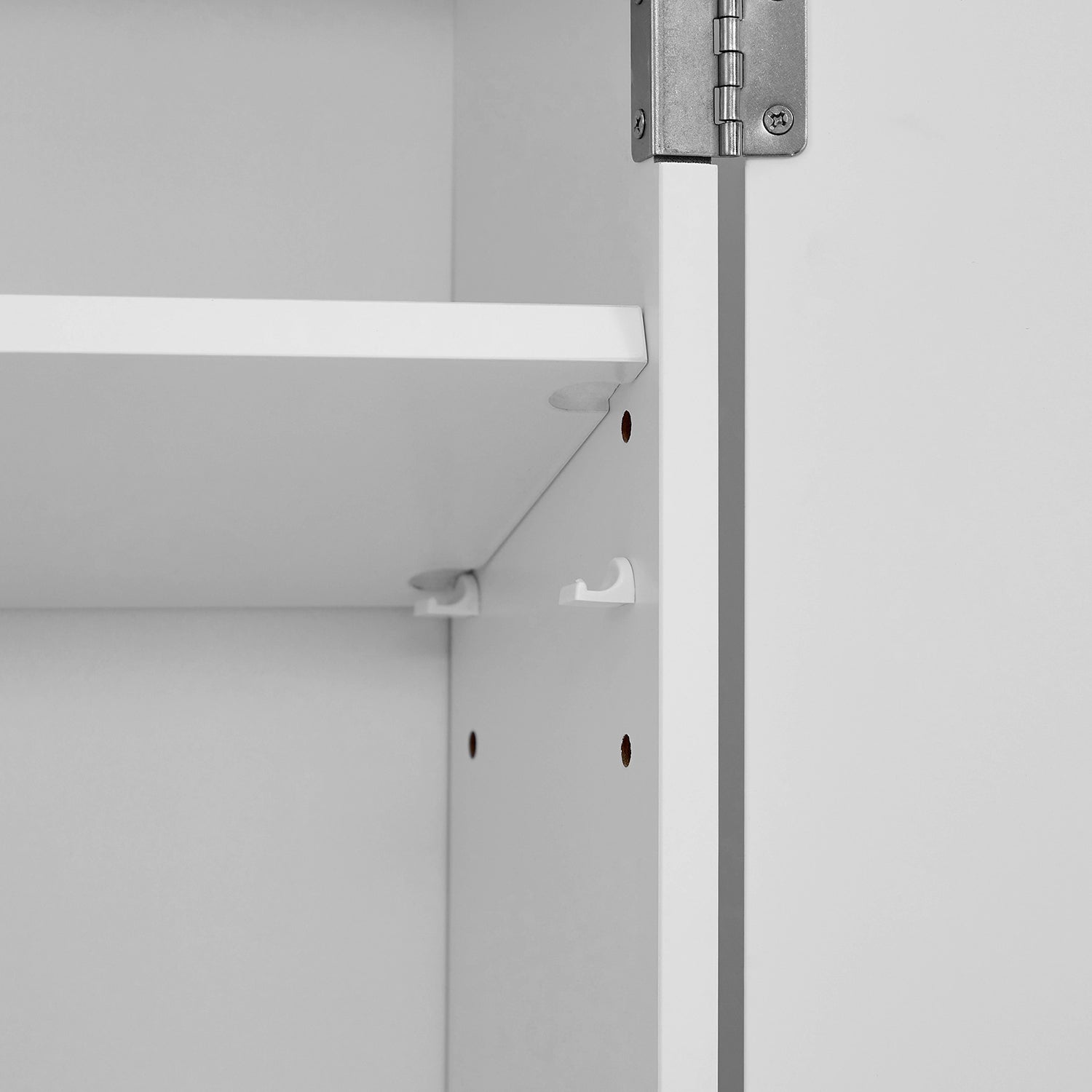 Wall-Mounted Bathroom Cabinet – MDF – Cloud White – Adjustable Shelves