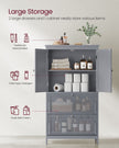 Bathroom Storage Cabinet – Wood – Dove Grey – Freestanding with Adjustable Shelf and 2 Drawers