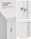 Freestanding Cabinet – Wood – White – 4 Doors with Adjustable Shelves