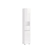 Tall Bathroom Cabinet – Wood – White – Sleek Design with Adjustable Shelves and Drawer