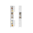 Freestanding Bathroom Cabinet – Engineered Wood – Cloud White – Slim Design with Adjustable Shelves and Drawer