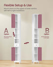 Freestanding Bathroom Cabinet – Engineered Wood – Cloud White – Slim Design with Adjustable Shelves and Drawer