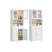 Freestanding Storage Cabinet – Engineered Wood – Cloud White – Adjustable Shelves and Drawer