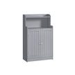 Bathroom Cabinet – Wood – Cloud White – 2-Door Design with Adjustable Shelves