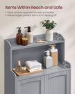 Bathroom Cabinet – Engineered Wood – Dove Grey – 2 Doors, 2 Adjustable Shelves