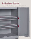 Bathroom Cabinet – Engineered Wood – Dove Grey – 2 Doors, 2 Adjustable Shelves