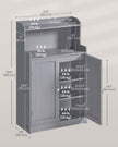 Bathroom Cabinet – Engineered Wood – Dove Grey – 2 Doors, 2 Adjustable Shelves