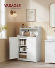 Bathroom Cabinet – Wood – Cloud White – 2-Door Design with Adjustable Shelves
