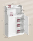 Bathroom Cabinet – Wood – Cloud White – 2-Door Design with Adjustable Shelves