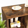 Floor Standing Cabinet – Wood – Rustic Brown – 3 Compartments and 2 Adjustable Shelves