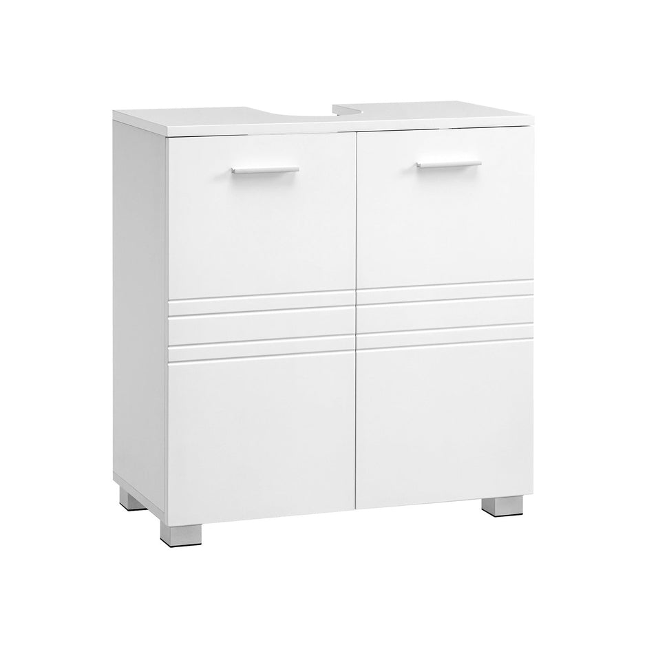 Under Sink Storage Cabinet – MDF – White – Adjustable Shelf and Two Doors