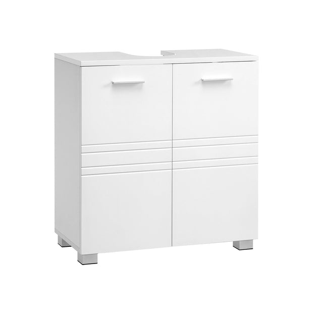 Under Sink Storage Cabinet – MDF – White – Adjustable Shelf and Two Doors
