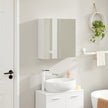 Wall-Mounted Bathroom Cabinet – Wood – White – Adjustable Shelf with Mirror and Dual Doors