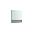 Bathroom Mirror Cabinet – MDF – Dove Grey – Wall-Mounted with Adjustable Shelves