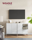 Sideboard – Wood – Modern Brown – Adjustable Shelves and Drawers