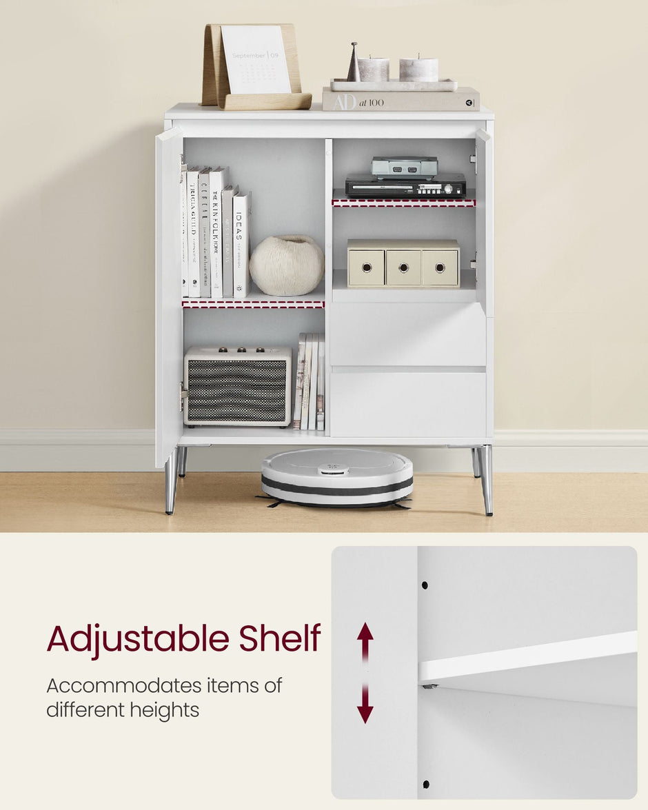 Sideboard – Wood – Modern Brown – Adjustable Shelves and Drawers