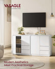 Sideboard Cabinet – Engineered Wood – Cloud White – Adjustable Shelf and Drawers