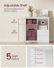 Sideboard Cabinet – Engineered Wood – Cloud White – Adjustable Shelf and Drawers