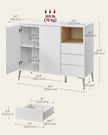 Modern Storage Sideboard – Wood – Dark Brown – Height Adjustable Shelf and Multiple Storage Options