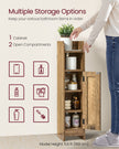 Bathroom Floor Cabinet – Engineered Wood – Honey Brown – Freestanding with Adjustable Shelves