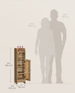 Bathroom Floor Cabinet – Engineered Wood – Honey Brown – Freestanding with Adjustable Shelves