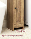 Bathroom Floor Cabinet – Engineered Wood – Honey Brown – Freestanding with Adjustable Shelves