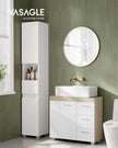 Under Sink Bathroom Cabinet – Wood – White – Featuring 3 Drawers and 2 Compartments
