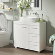 Under Sink Bathroom Storage Cabinet – Wood – Cloud White and Dove Grey – 3 Drawers
