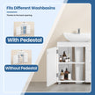 Under Sink Bathroom Storage Cabinet – Wood – Cloud White and Dove Grey – 3 Drawers