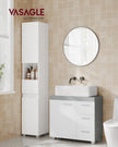 Under Sink Bathroom Cabinet – Wood – White – 3 Drawers, 2 Compartments