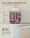 Under Sink Bathroom Cabinet – MDF – Natural Beige and Cloud White – Two Storage Compartments