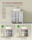 Under Sink Bathroom Cabinet – MDF – Natural Beige and Cloud White – Two Storage Compartments