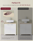 Under Sink Bathroom Cabinet – MDF – Natural Beige and Cloud White – Two Storage Compartments