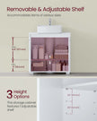 Under Sink Bathroom Cabinet – Engineered Wood – Cloud White – 2 Storage Compartments