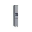 Tall Bathroom Cabinet – Wood – White – Sleek Design with Adjustable Shelves and Drawer